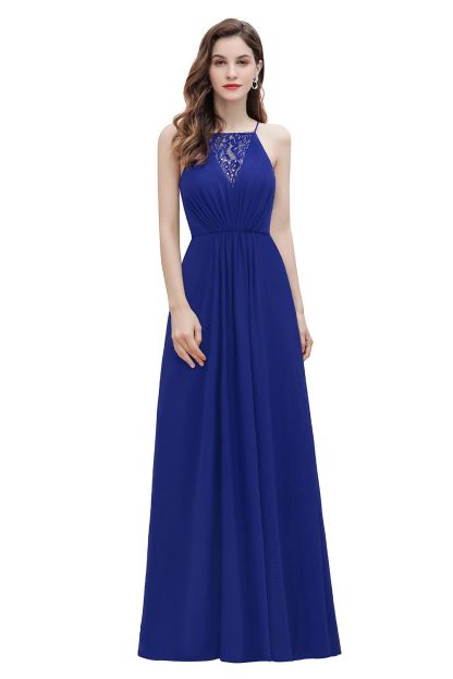 BMbridal Sexy V-neck Burgundy Chiffon Bridesmaid Dress Spaghetti Straps Lace Sequins Evening Dress
