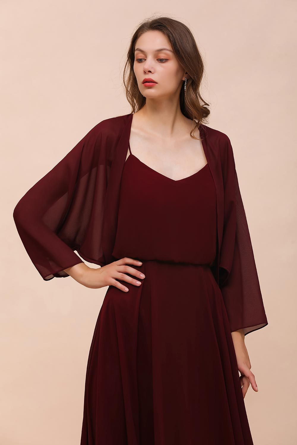 BMbridal Chiffon Long Sleeves Special Occasions Wrap-BMbridal