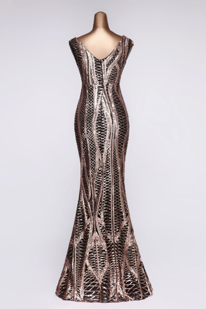BMbridal Elegant V-Neck Sleeveless Long Mermaid Prom Dresses Online