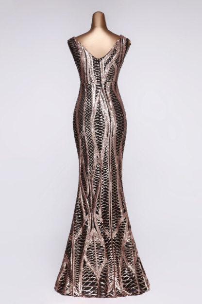 BMbridal Elegant V-Neck Sleeveless Long Mermaid Prom Dresses Online