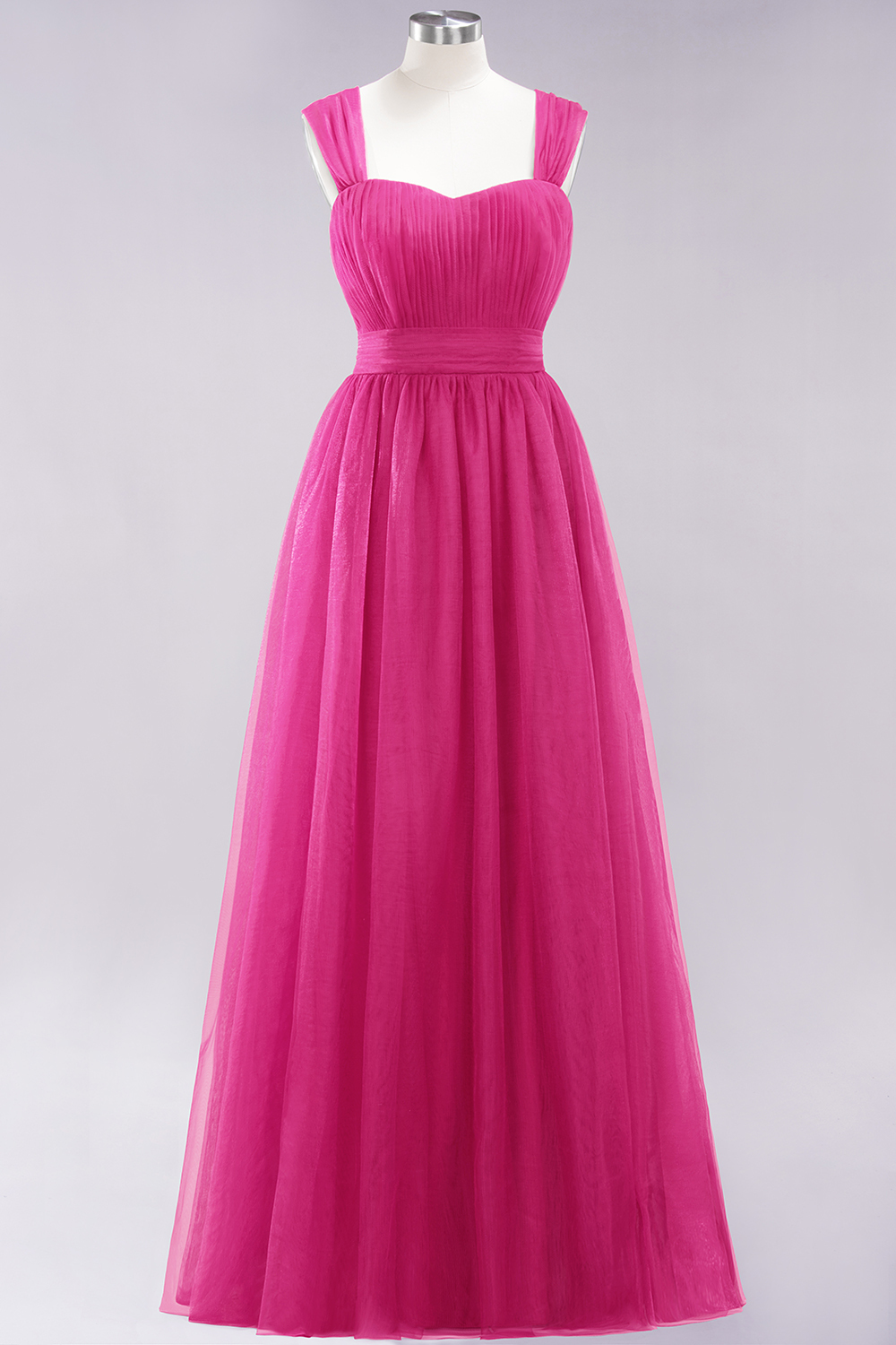BMbridal Gorgeous Sweetheart Straps Ruffle Burgundy Bridesmaid Dresses Online-BMbridal