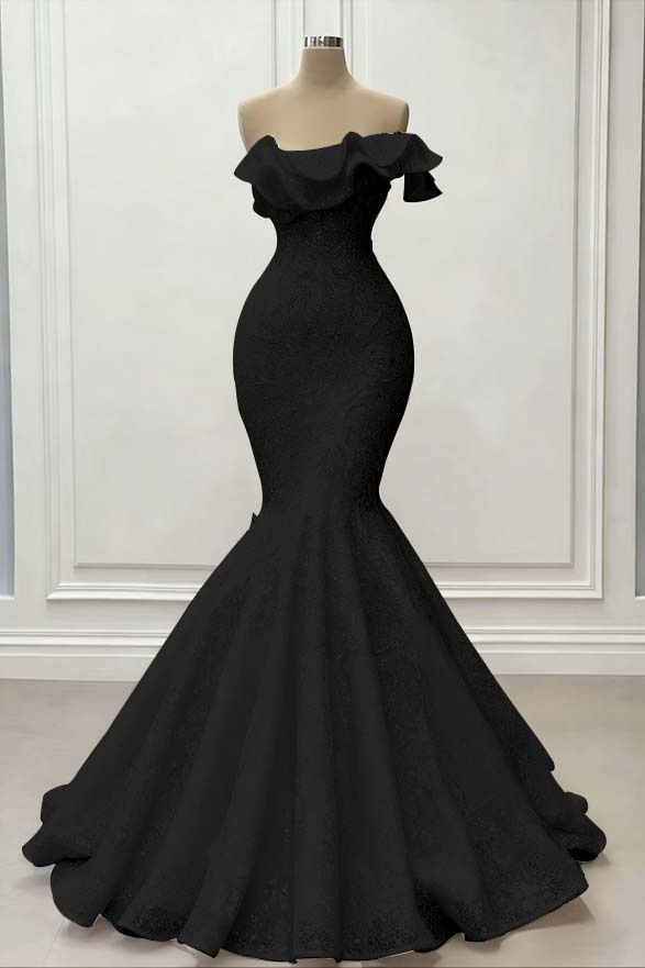 Red Gorgeous Strapless Mermaid Sequins Prom Dress With Embroidery On Sale