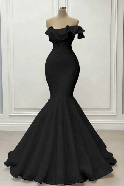 Red Gorgeous Strapless Mermaid Sequins Prom Dress With Embroidery On Sale