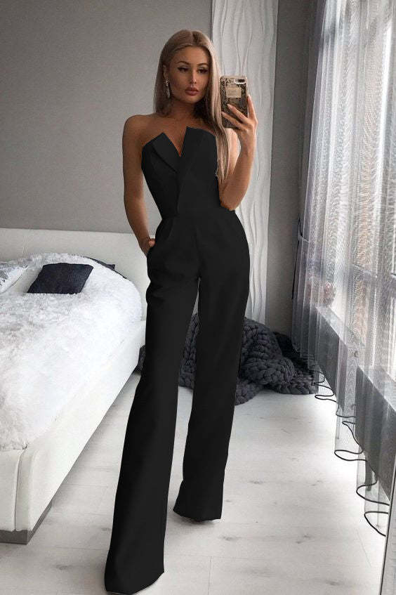 Gorgeous Strapless White Jump Suit