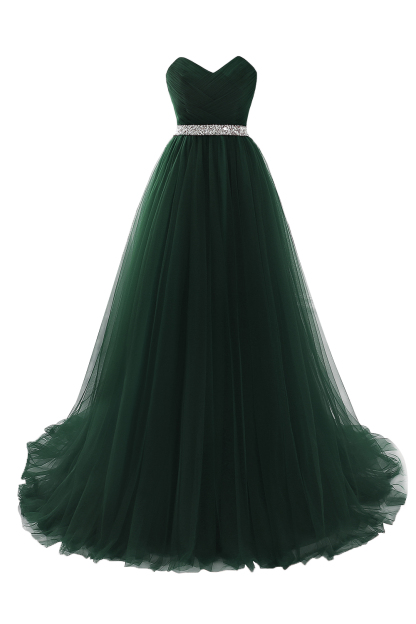 BMbridal modest sweetheart sleeveless beading a-line prom dress