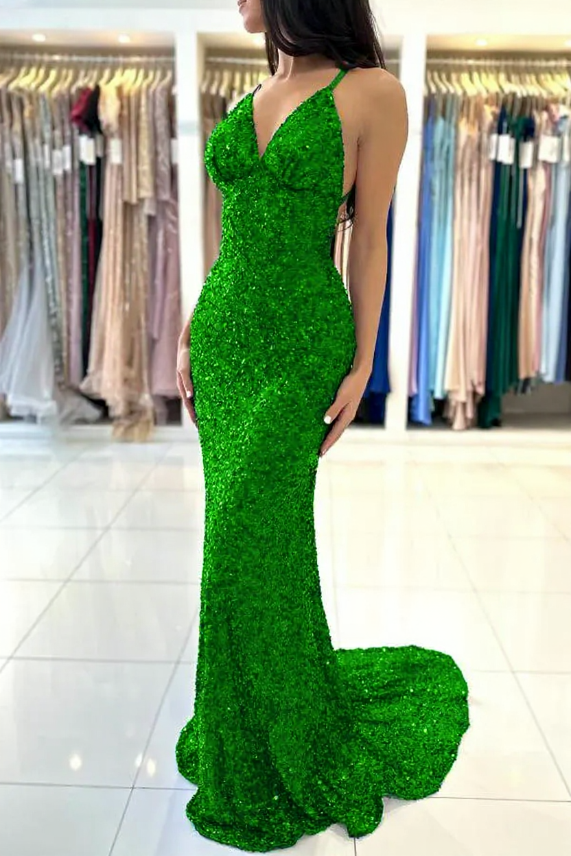 Bmbridal Royal Blue Mermaid Evening Dress Sleeveless-BMbridal