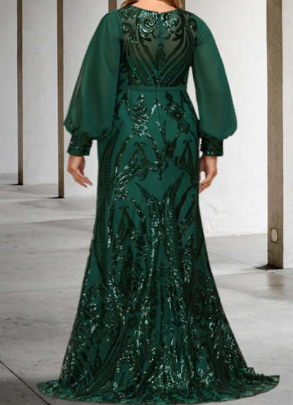 Sequined Mother of the Bride Sheath or Column Gowns