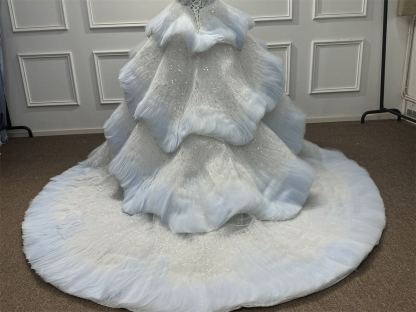 [Copy]Glamorous Wide Strap Open Back Mermaid Wedding Dress with Lace Appliques