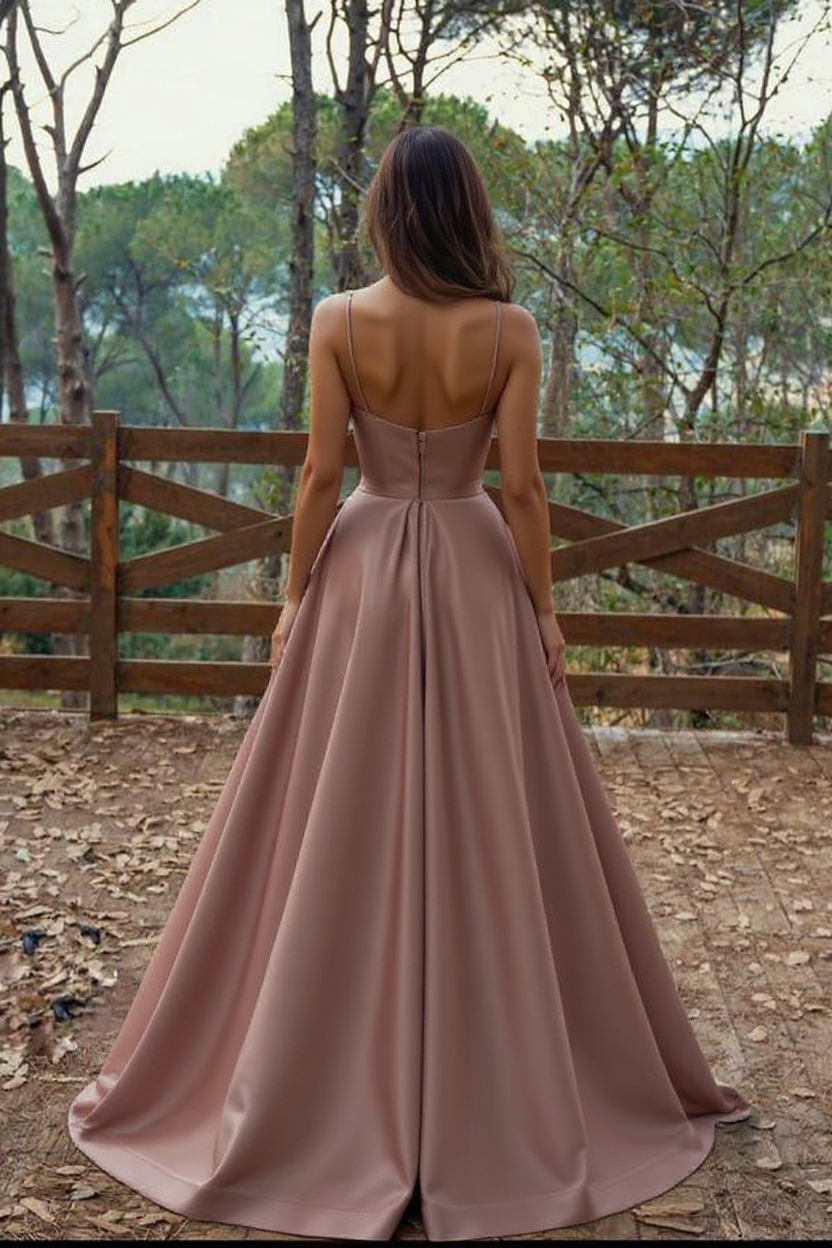 Champagne evening dresses long | Ball gown with glitter
