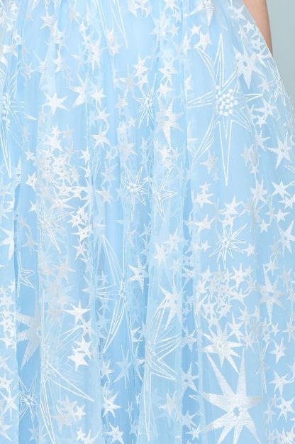 Long Appliqued Tulle A-line Cap Sleeves Prom Dresses-BMbridal