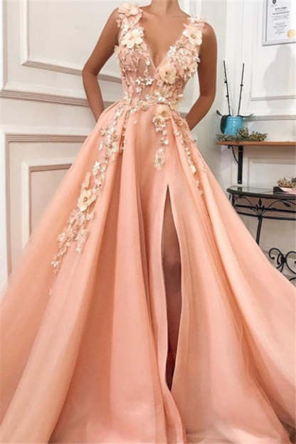 New Evening Dresses Long V Neck | Prom Dresses-BMbridal.com
