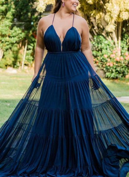 Open Back A-Line Bridesmaid Dresses
