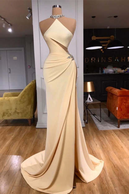 Simple Elegant Sleeveless Long Evening Dress-BMbridal.com