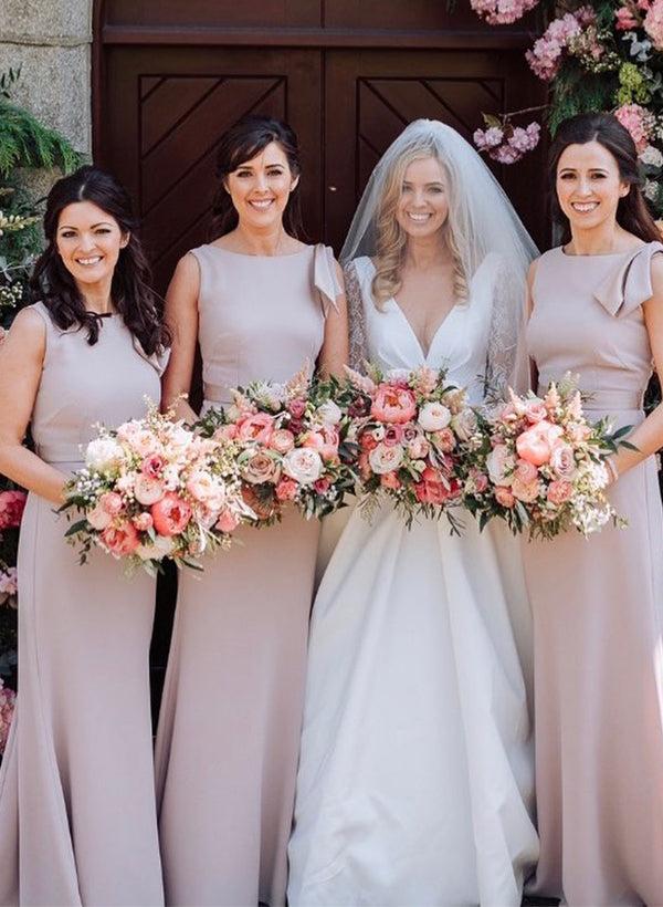 Sleeveless Bridesmaid Dresses With Bows