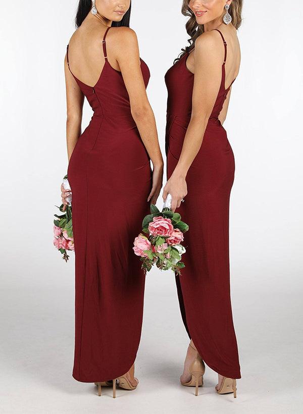 Sweetheart Satin Bridesmaid Dresses With Split Front