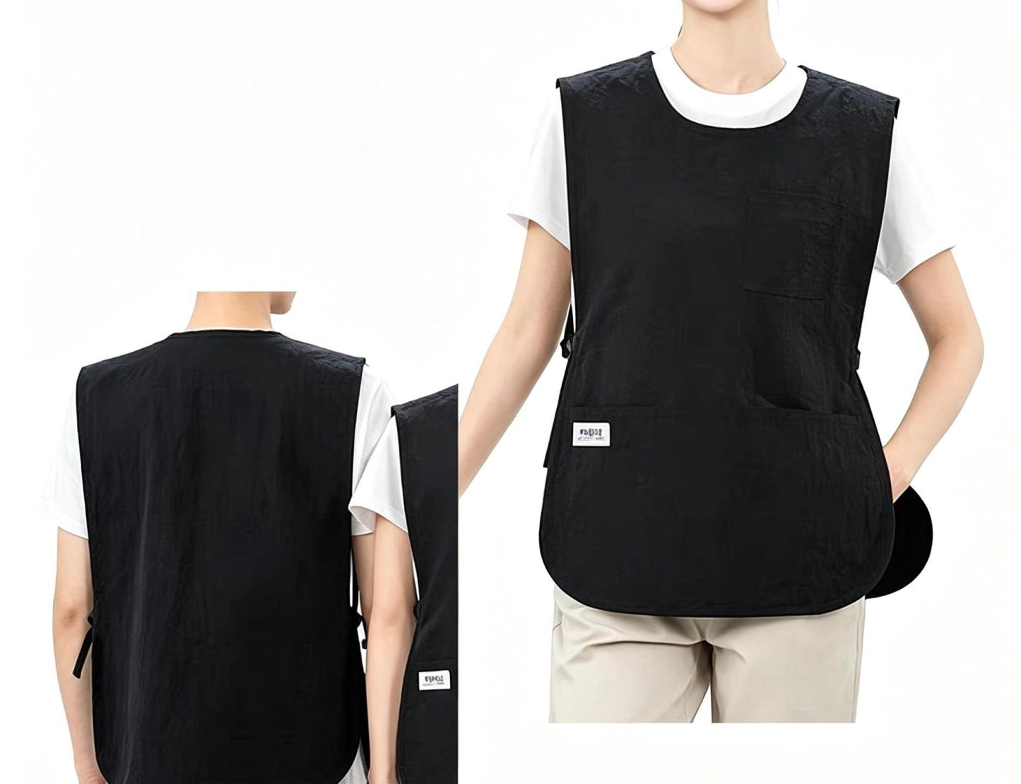 ZITY Blouse Femme de ménage, Blouse de Travail sans Manches Femme