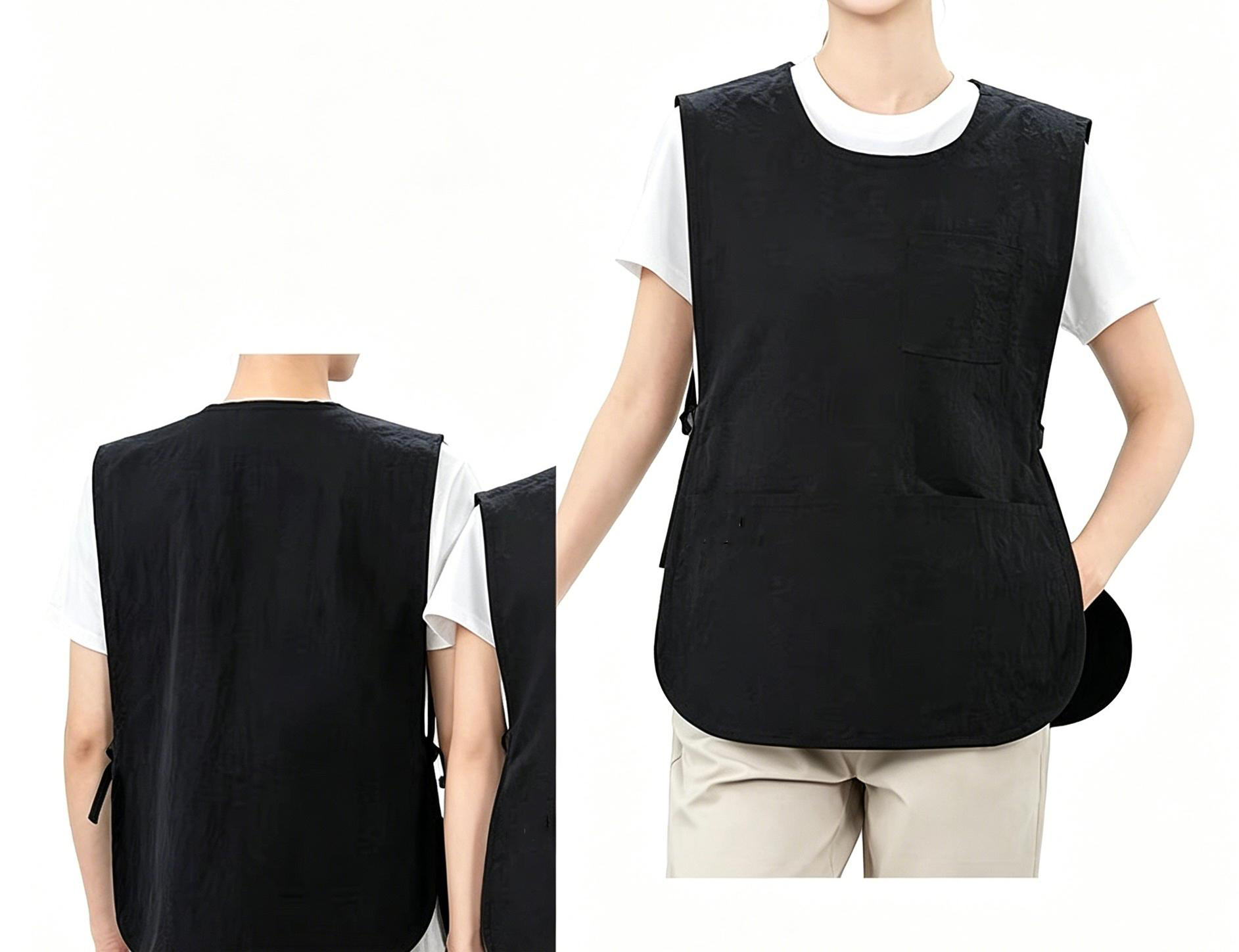ZITY Blouse Femme de ménage, Blouse de Travail sans Manches Femme