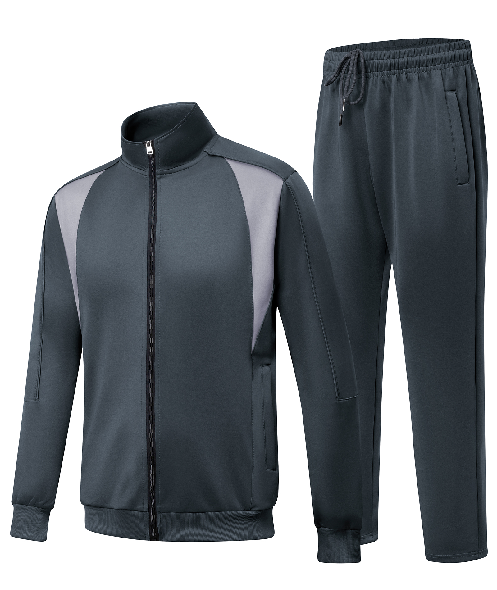 SWISSWELL Men's Full Zip Tracksuits 2 Piece Set-ZPK006104