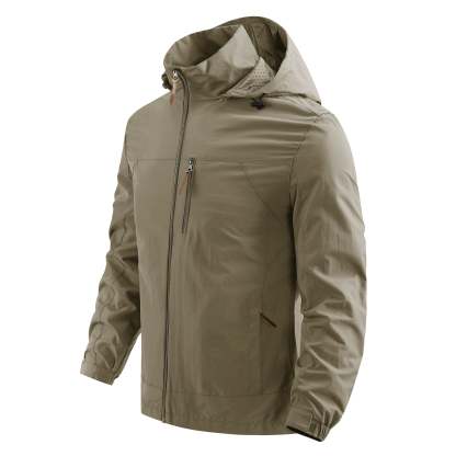 SWISSWELL Men's Hooded Windbreaker Top Thin Jacket -ZPK006989|Swisswell