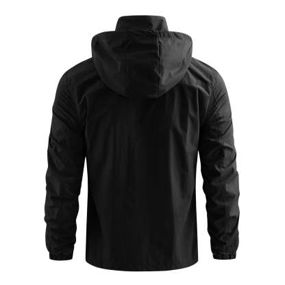 SWISSWELL Men's Hooded Windbreaker Top Thin Jacket -ZPK006989|Swisswell