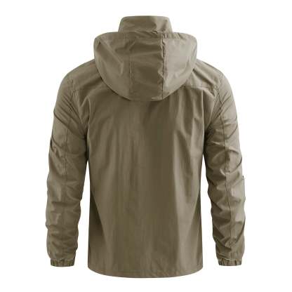 SWISSWELL Men's Hooded Windbreaker Top Thin Jacket -ZPK006989|Swisswell