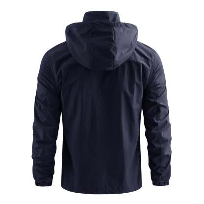 SWISSWELL Men's Hooded Windbreaker Top Thin Jacket -ZPK006989|Swisswell