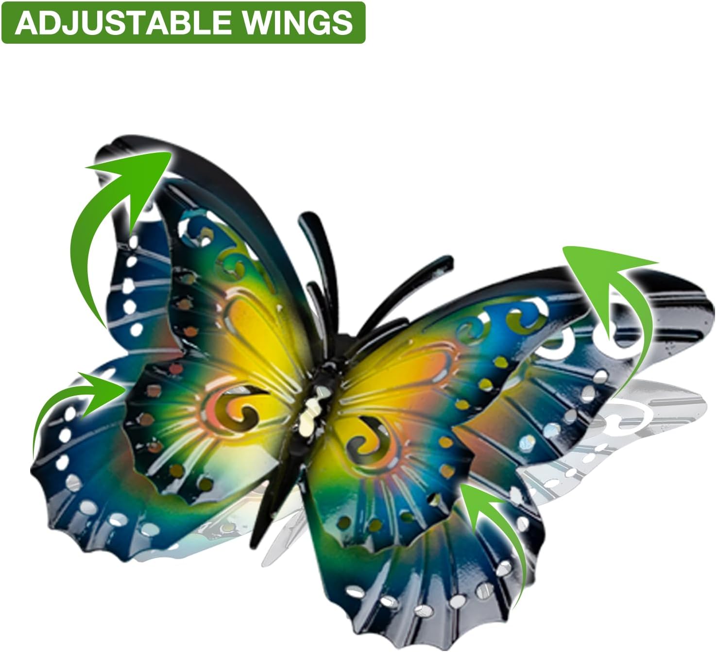 SWISSWELL Metal Butterfly Wall Decor-6.5" Outdoor Fence Wall Art Decor