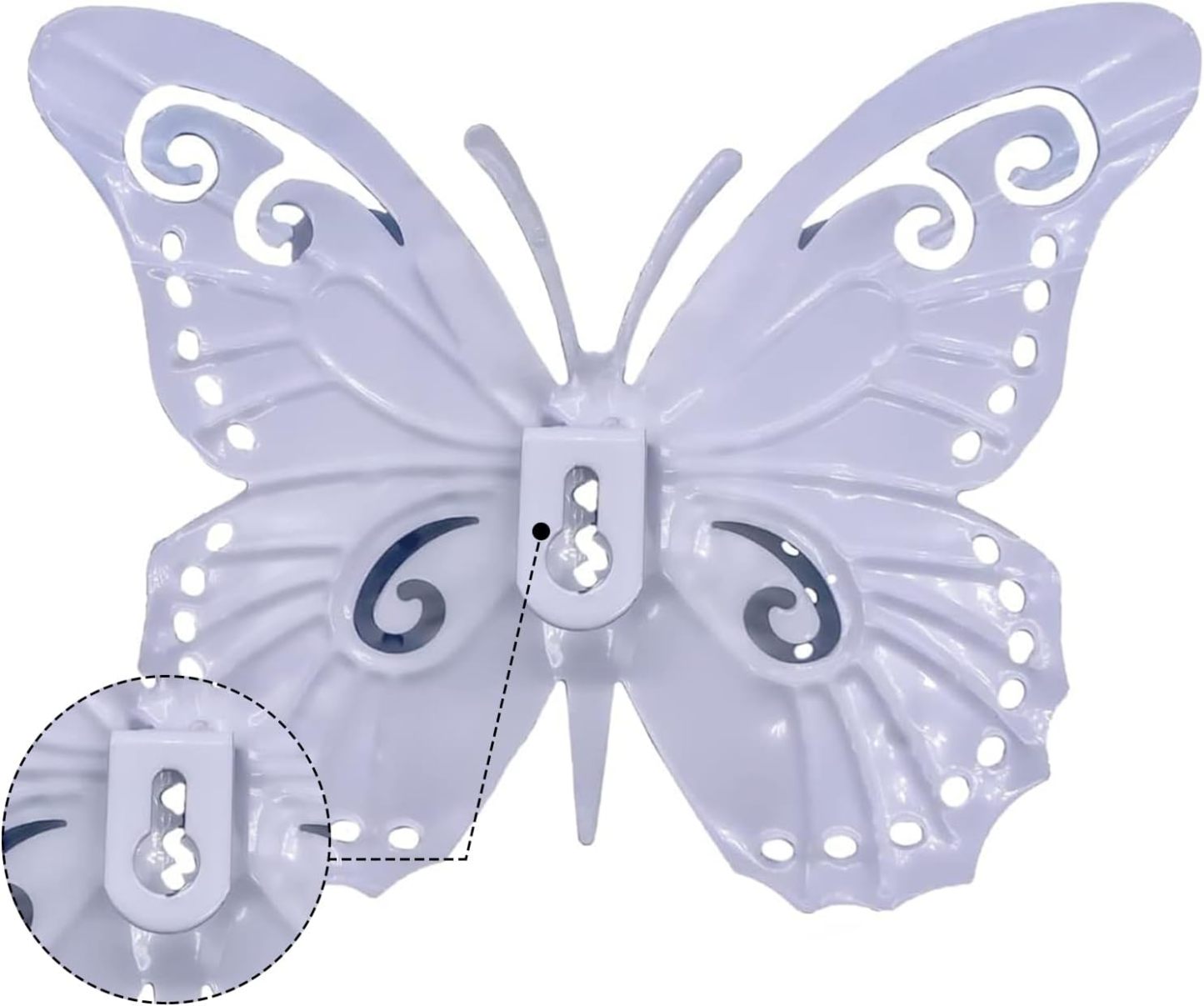 SWISSWELL Metal Butterfly Wall Decor-6.5" Outdoor Fence Wall Art Decor