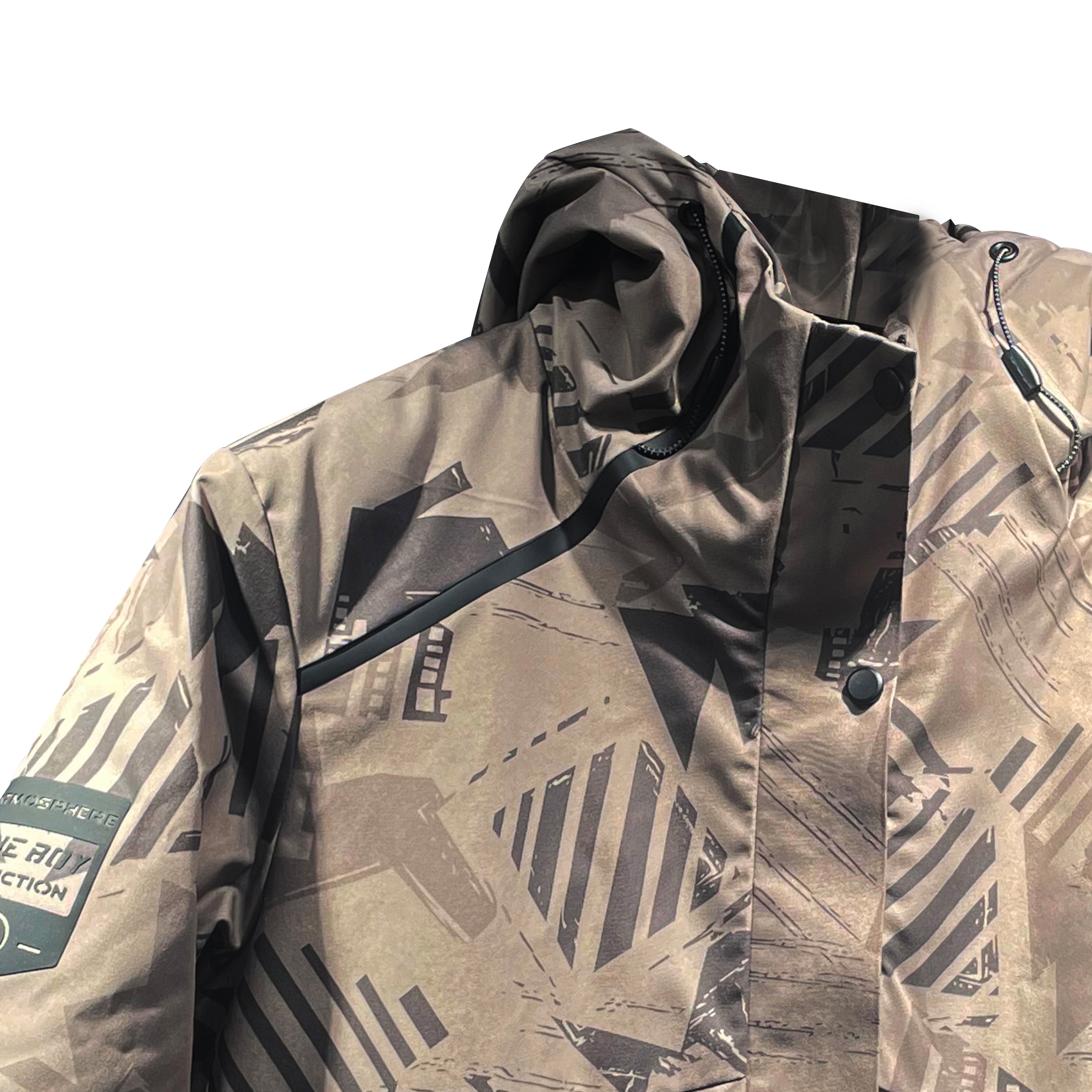 SWISSWELL Men's Seam-Sealed Overprint Hooded Waterproof skiing Jacket-SH-M-1123|Swisswell