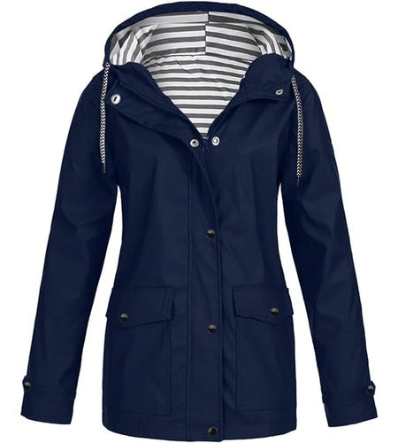 SWISSWELL Women Coat Solid Color Drawstring Windbreaker Hooded Jacket -ZPK006099|Swisswell