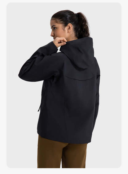 SWISSWELL Women Mountain Jacket Windproof Waterproof Half-Zip Hooded Travel Jacket-DAW040|Swisswell