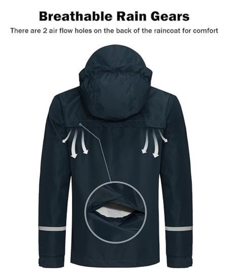 SWISSWELL Kids Gear Waterproof Rain Suit Hooded Jacket and Pants Set-CUBRS03258|Swisswell