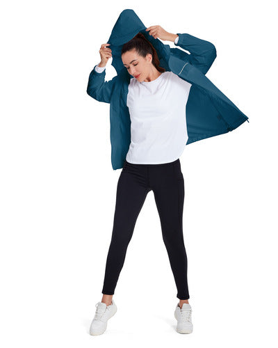 SWISSWELL Women's Rain Jacket Lightweight Waterproof Windbreaker Hoodie- CUWRC03381|Swisswell