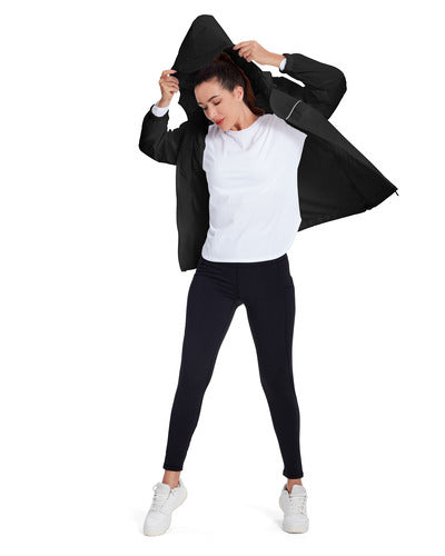 SWISSWELL Women's Rain Jacket Lightweight Waterproof Windbreaker Hoodie- CUWRC03381|Swisswell