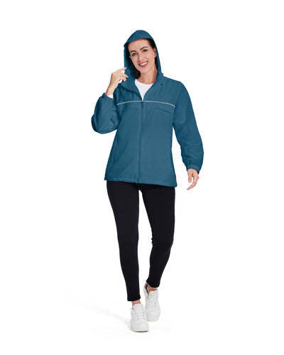 SWISSWELL Women's Rain Jacket Lightweight Waterproof Windbreaker Hoodie- CUWRC03381|Swisswell