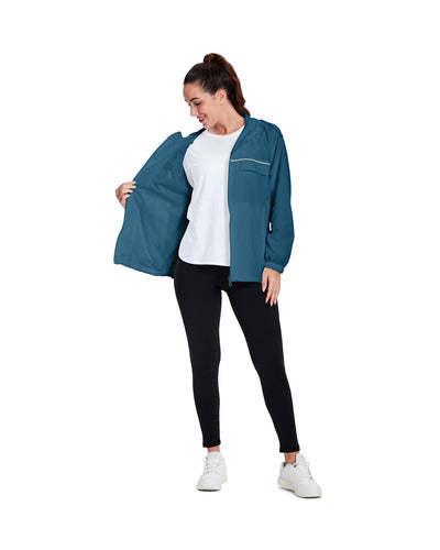 SWISSWELL Women's Rain Jacket Lightweight Waterproof Windbreaker Hoodie- CUWRC03381|Swisswell