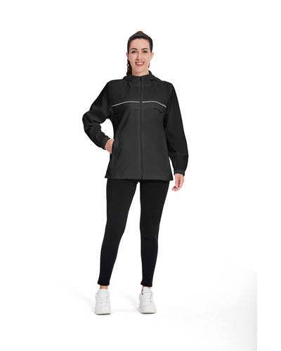 SWISSWELL Women's Rain Jacket Lightweight Waterproof Windbreaker Hoodie- CUWRC03381|Swisswell
