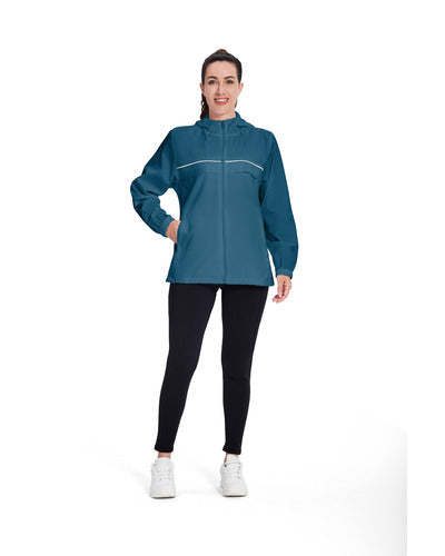 SWISSWELL Women's Rain Jacket Lightweight Waterproof Windbreaker Hoodie- CUWRC03381|Swisswell
