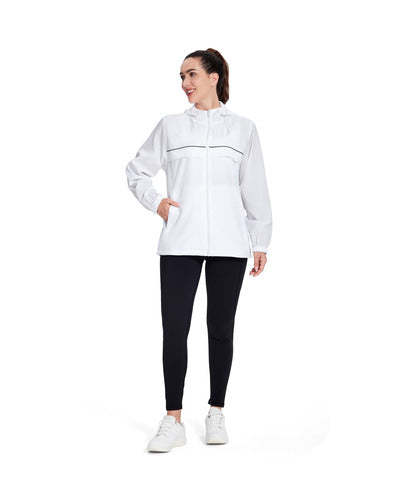 SWISSWELL Women's Rain Jacket Lightweight Waterproof Windbreaker Hoodie- CUWRC03381|Swisswell