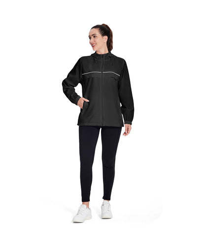 SWISSWELL Women's Rain Jacket Lightweight Waterproof Windbreaker Hoodie- CUWRC03381|Swisswell