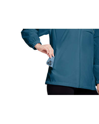 SWISSWELL Women's Rain Jacket Lightweight Waterproof Windbreaker Hoodie- CUWRC03381|Swisswell