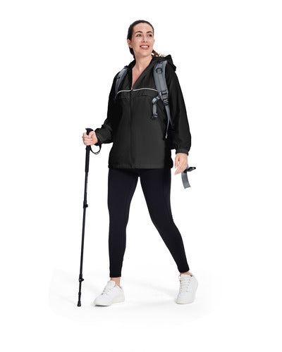 SWISSWELL Women's Rain Jacket Lightweight Waterproof Windbreaker Hoodie- CUWRC03381|Swisswell