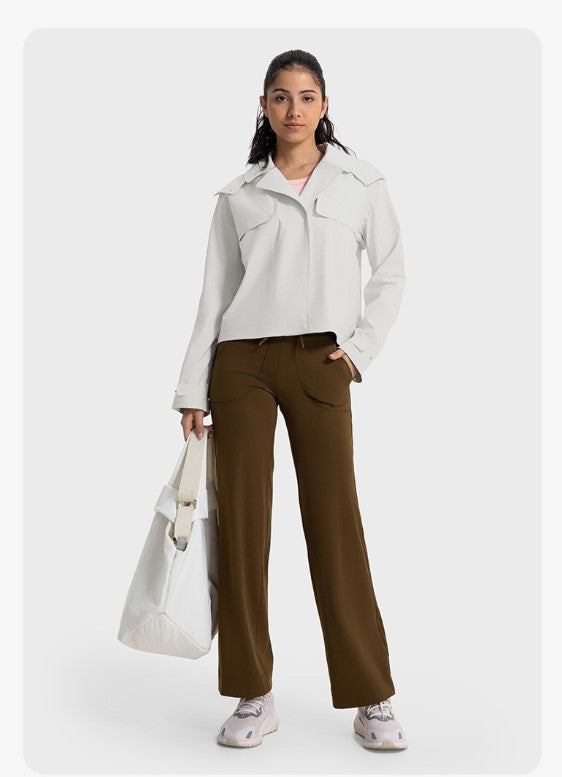 SWISSWELL Women Waterproof Short Windbreaker Women's Fashion Versatile Sports Hooded-DAW045|Swisswell