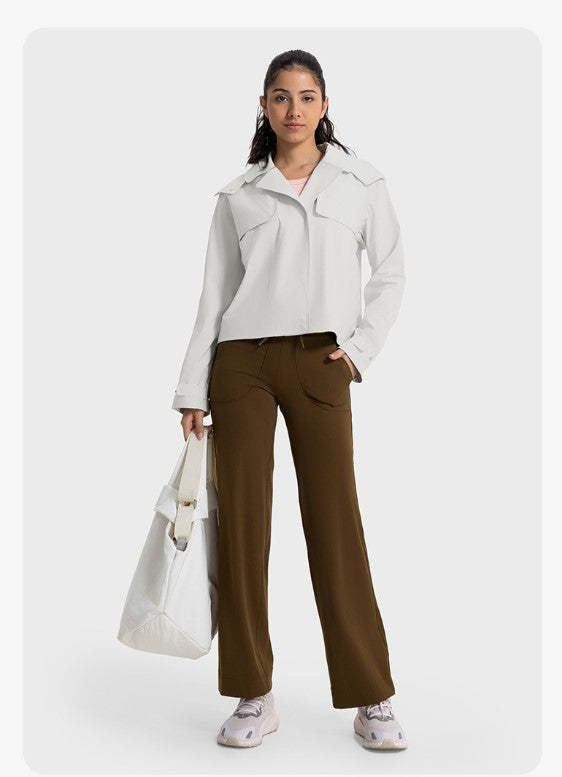 SWISSWELL Women Waterproof Short Windbreaker Women's Fashion Versatile Sports Hooded-DAW045|Swisswell