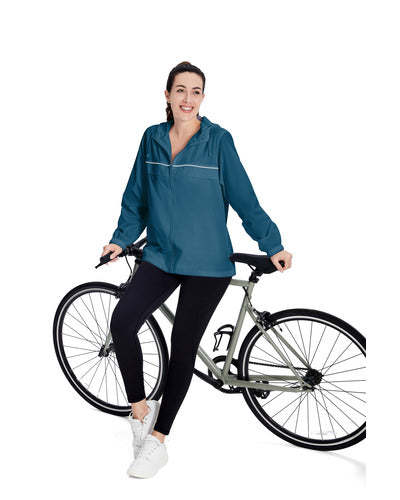 SWISSWELL Women's Rain Jacket Lightweight Waterproof Windbreaker Hoodie- CUWRC03381|Swisswell