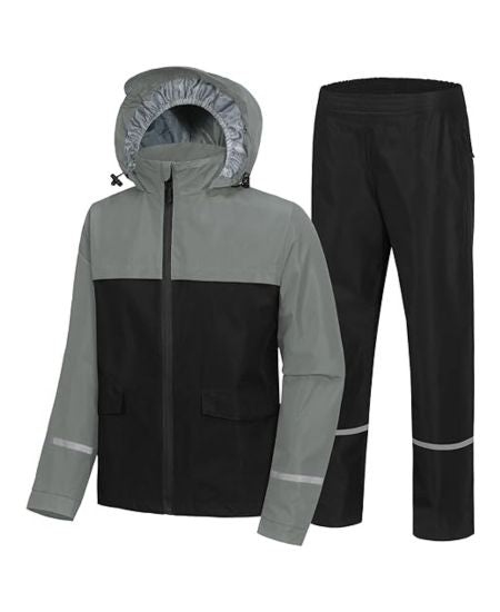 SWISSWELL Kids Gear Waterproof Rain Suit Hooded Jacket and Pants Set-CUBRS03258|Swisswell