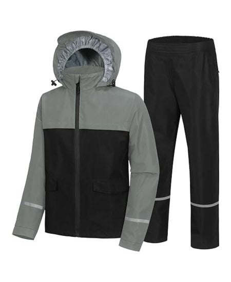 SWISSWELL Kids Gear Waterproof Rain Suit Hooded Jacket and Pants Set-CUBRS03258|Swisswell