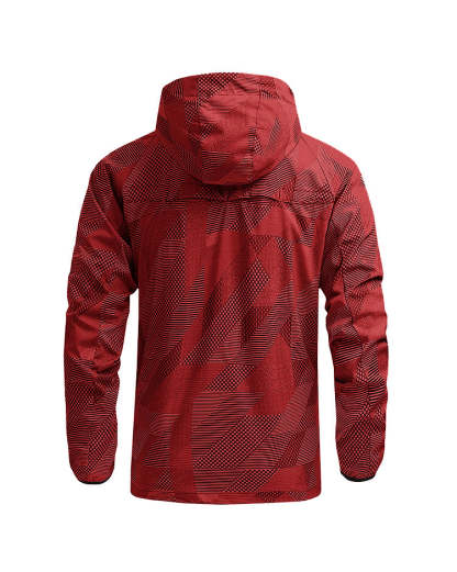 SWISSWELL Men's Striped Full Sports Waterproof Breathable Rain Jacket Windbreaker-ZPK010371|Swisswell