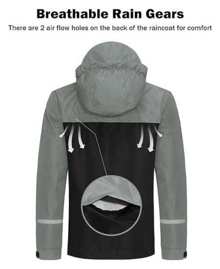 SWISSWELL Kids Gear Waterproof Rain Suit Hooded Jacket and Pants Set-CUBRS03258|Swisswell