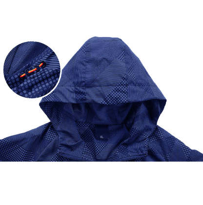 SWISSWELL Men's Striped Full Sports Waterproof Breathable Rain Jacket Windbreaker-ZPK010371|Swisswell